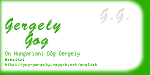 gergely gog business card