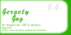 gergely gog business card